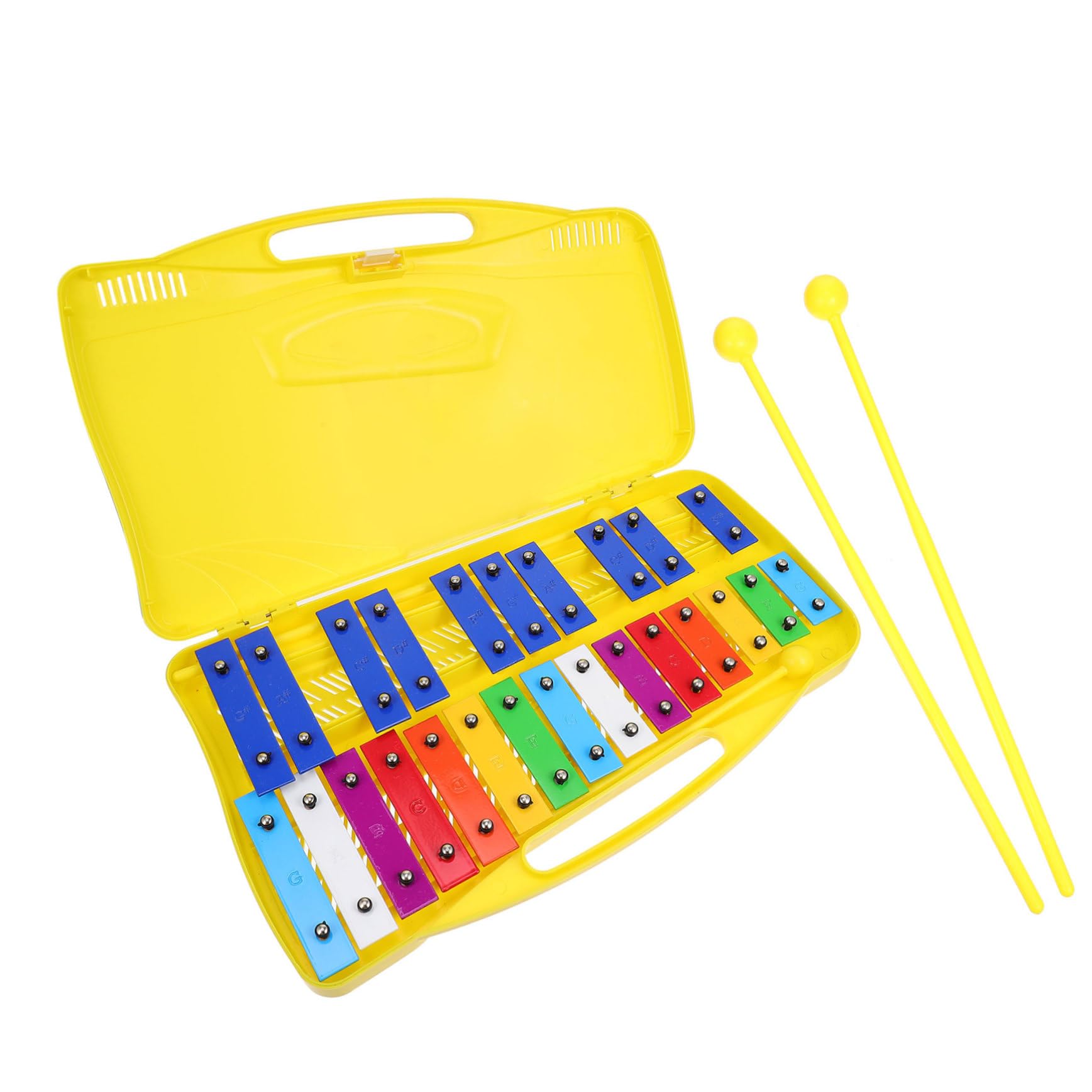 SUPVOX Strumento Musicale Percussione con Piastra da 25 Note per Ragazzo Ragazza Piccoli, Giocattolo Educativo in Plastica per Sviluppo Uditivo e Coordinazione Occhio-mano, Set