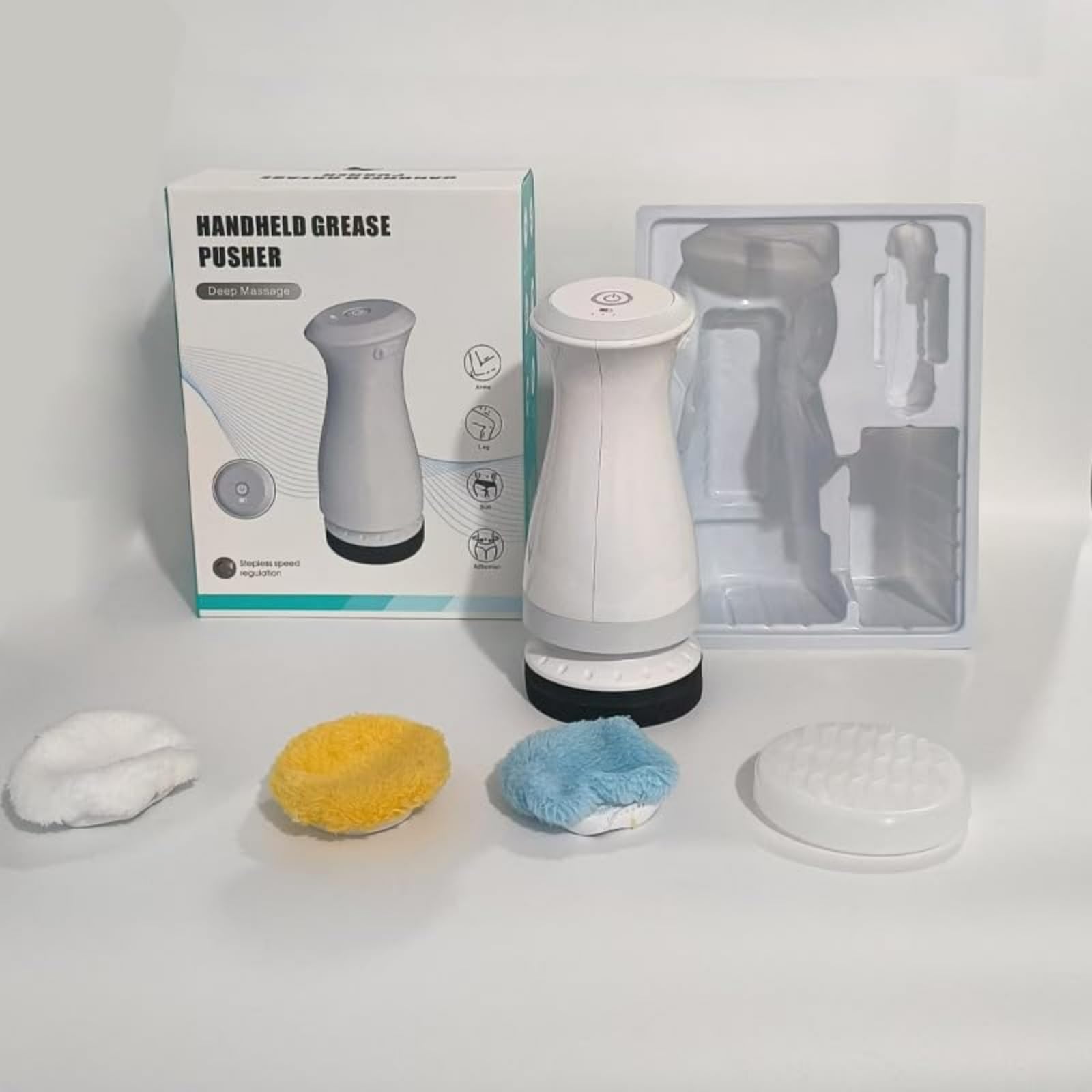 Sculpteur Pro Vulaura Anti Cellulite, Appareil de Massage Corps 3D à Oscillation avec 3 Pads, Masseur Beauté pour Abdomen Jambes Bras Fessiers Dos, Convient à un Usage Domestique
