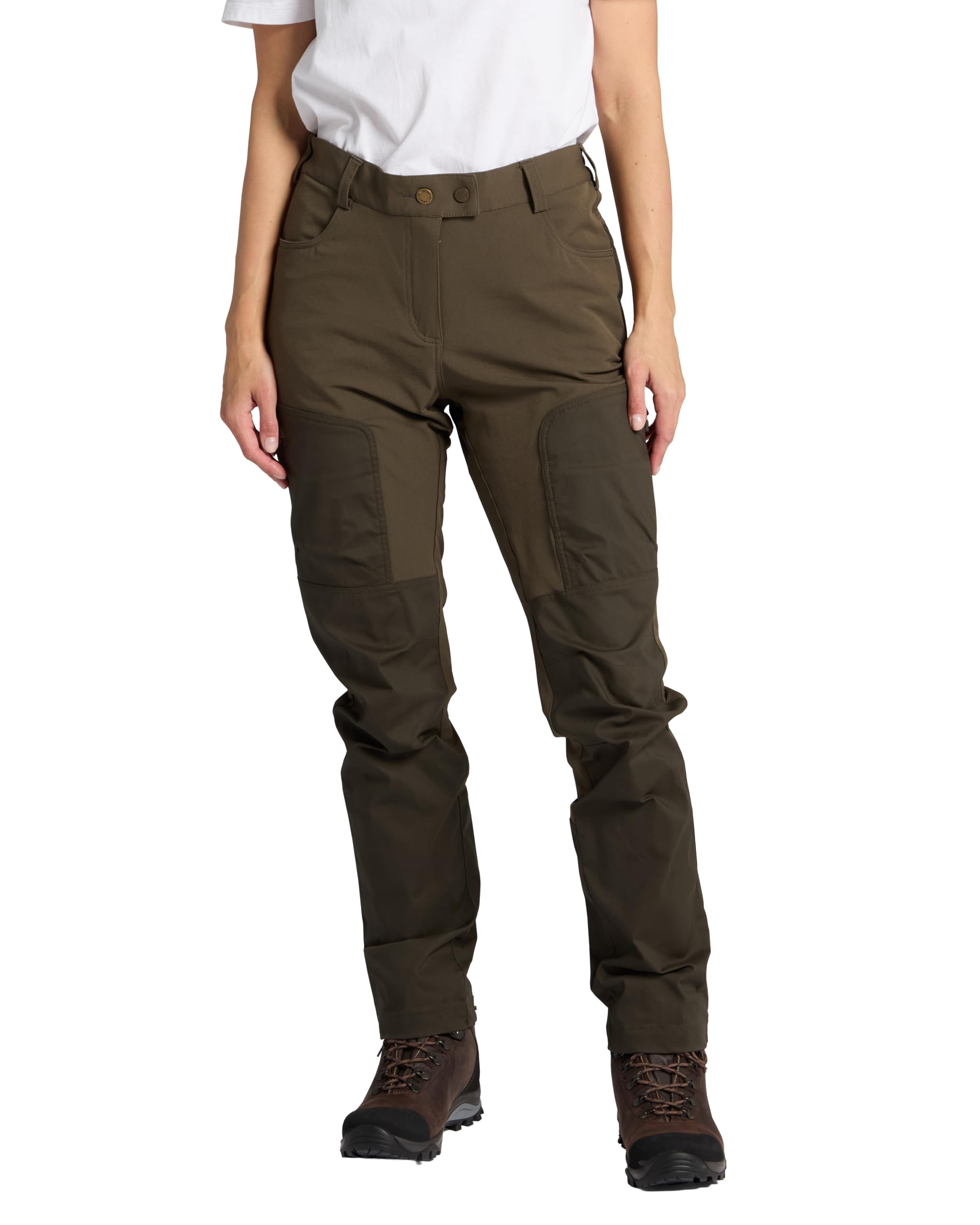 Pinewood Outdoor Hosen für Damen, robuste Outdoorhose Damen mit Stretcheinsätzen und elastischem Bund für Komfort, für Outdoor und Alltag