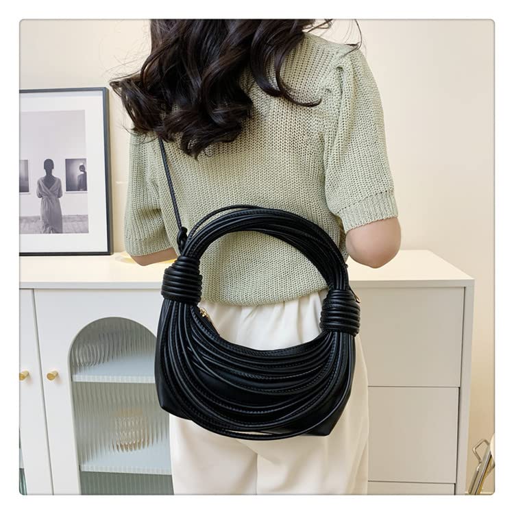 Hand Woven Bag Handbag One Shoulder Cross-body Hand Pull Bag String Bundle Braided Knot One Shoulder Cross-body Hand Pull Bag3
