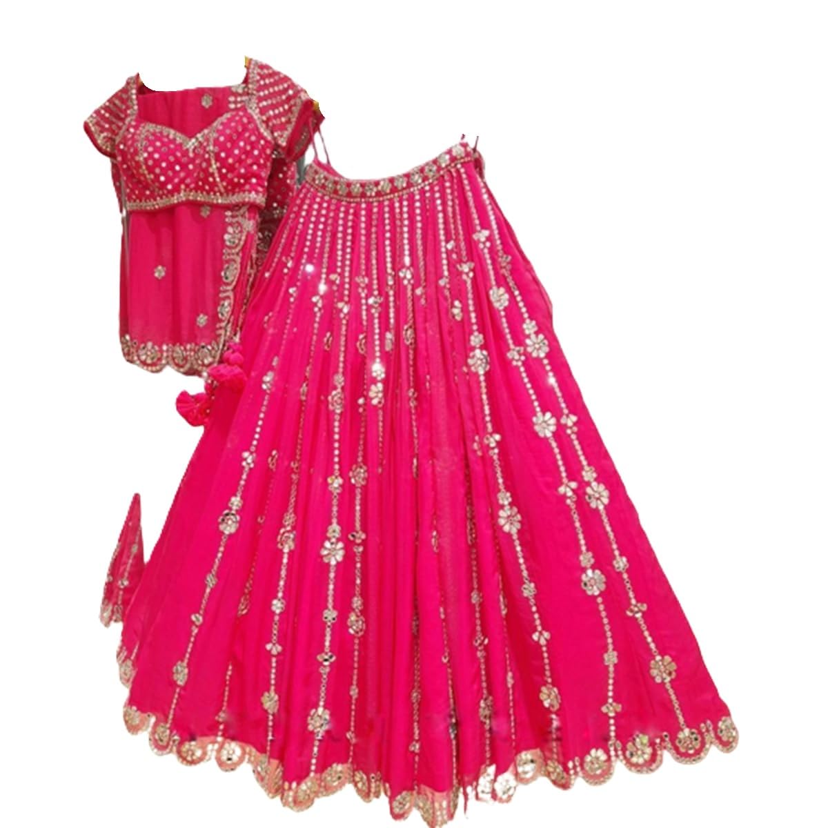 Women's Georgette Solid Semi-Stitched Lehenga Choli Set (R_R_1161)-image-45