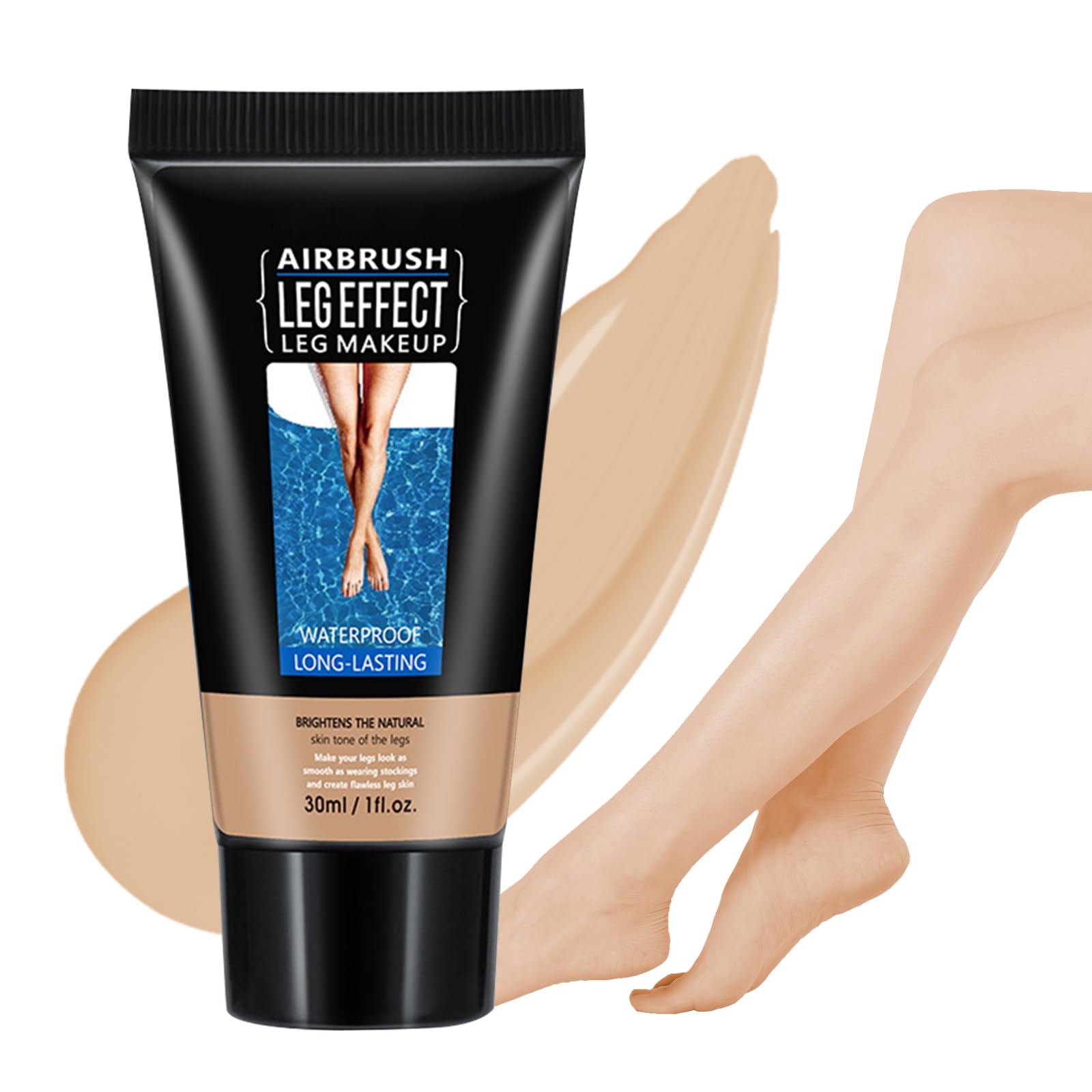 WALULAN Leg Makeup Waterproof, Smooth Legs, Fade the Skin Color of Legs, Effectively Cover the Scars of Legs and Body, Long-Term Body Foundation
