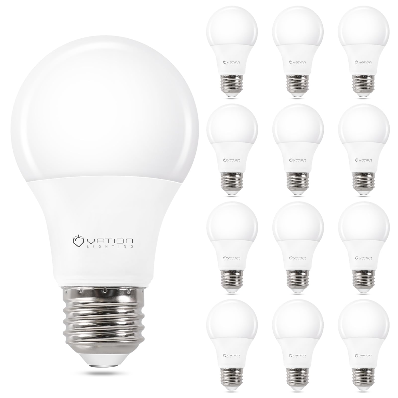 VATION LIGHTING 12 Pack A19 LED Light Bulbs
