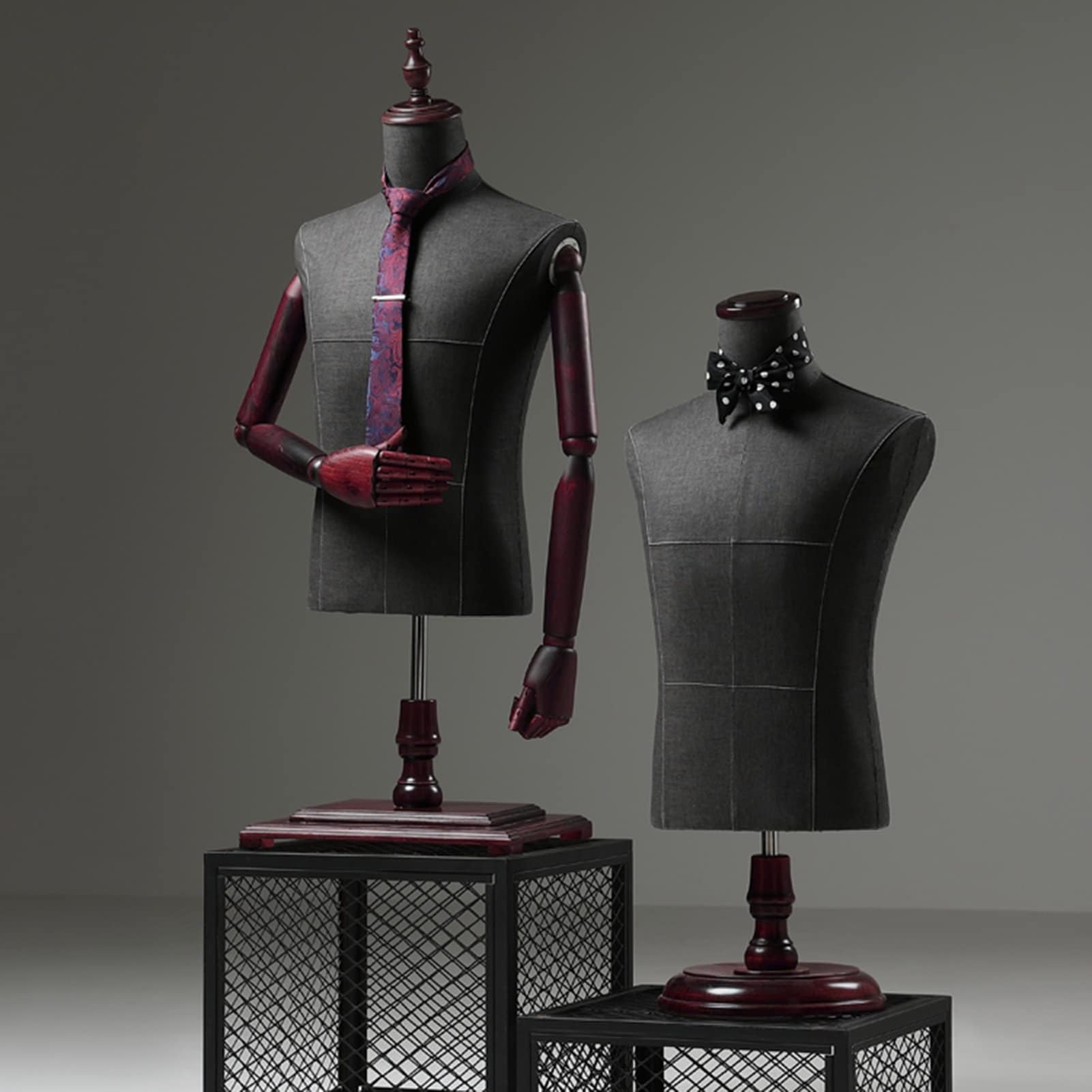 Schaufensterpuppe Mannequin Körper Torso Männlich, Kleidung Display Büste Dummy Manikins Kleiderform Mit Holzsockel Zum Nähen Schneider Kleid Schmuck Display