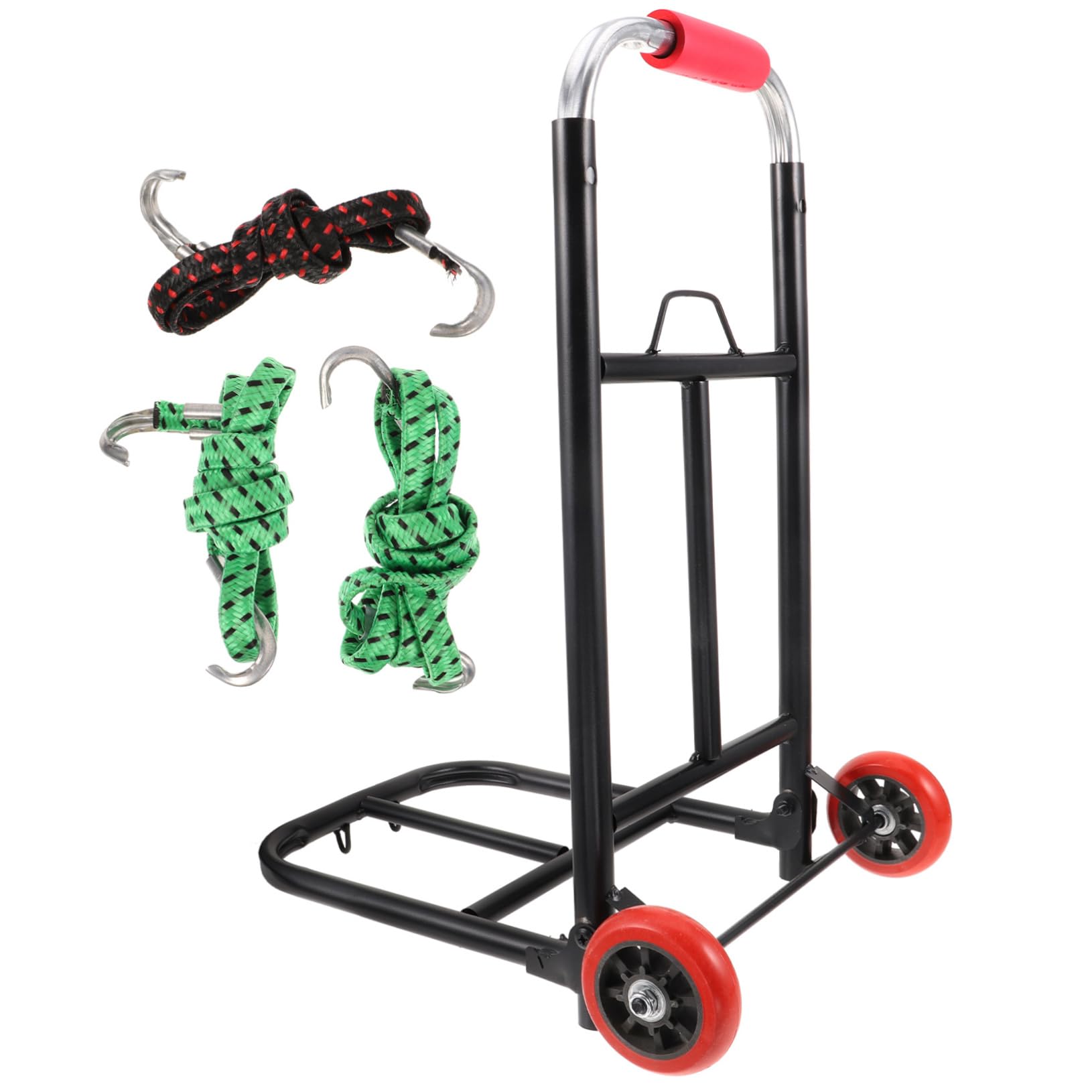 Alipis Carrito Plegable de Transporte Estructura de Hierro y Ruedas Fáciles de Manejar para Oficina y Cargas Pesadas, Liviano y Portátil de Material PU