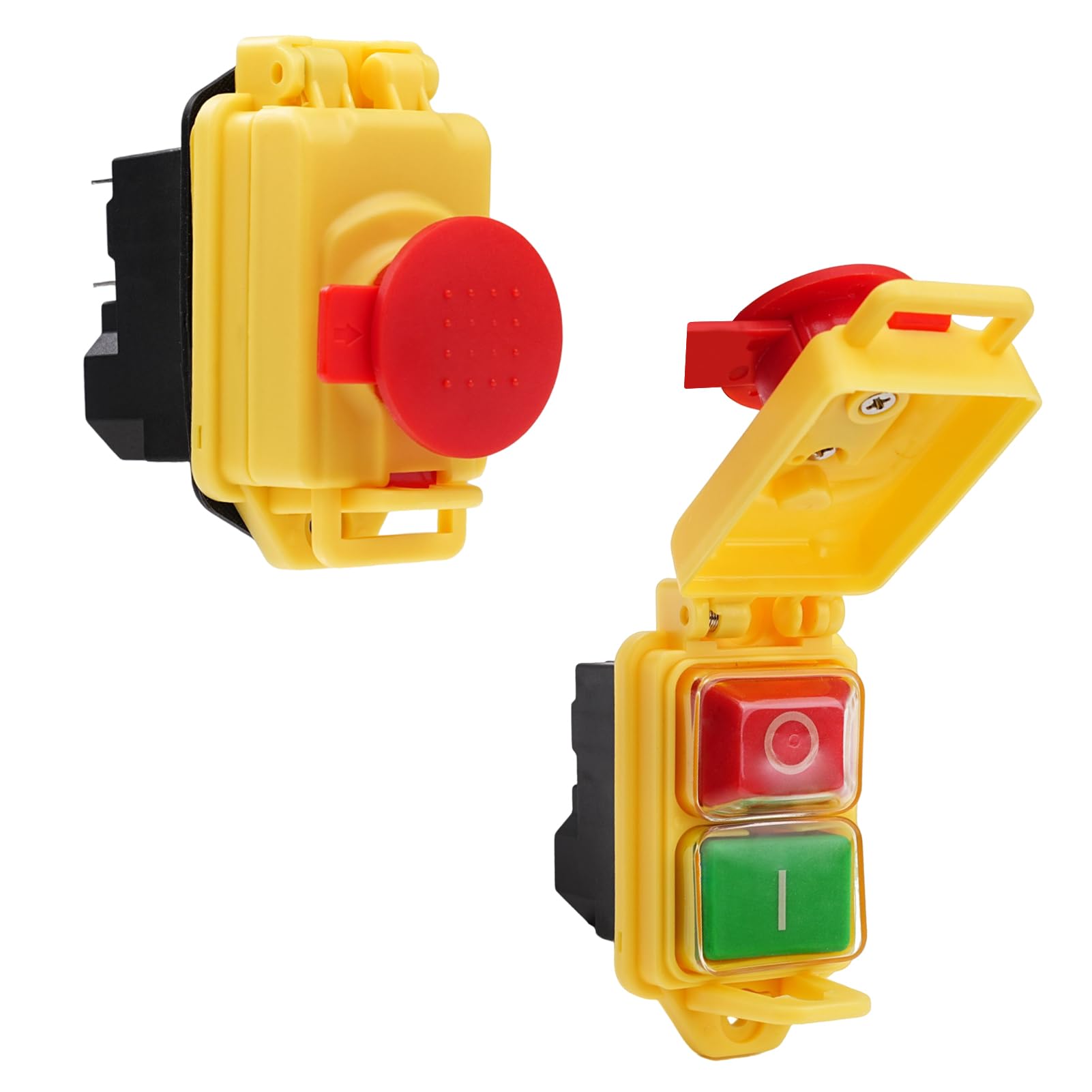 Interrupteur de sécurité pour machine KJD17B 5 broches 250 V 16 A Interrupteur électromagnétique pour machine Interrupteur à bouton-poussoir IP55 Interrupteur étanche Interrupteur encastrable