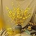 Sunm Boutique Fake Forsythia Branches, 3 Pcs Artificial Forsythia Stems 39.4 inch Artificial Orchids Flowers Silk Yellow Forsythia Long Stem Flowers for Home Wedding Office Indoor Outdoor Decor