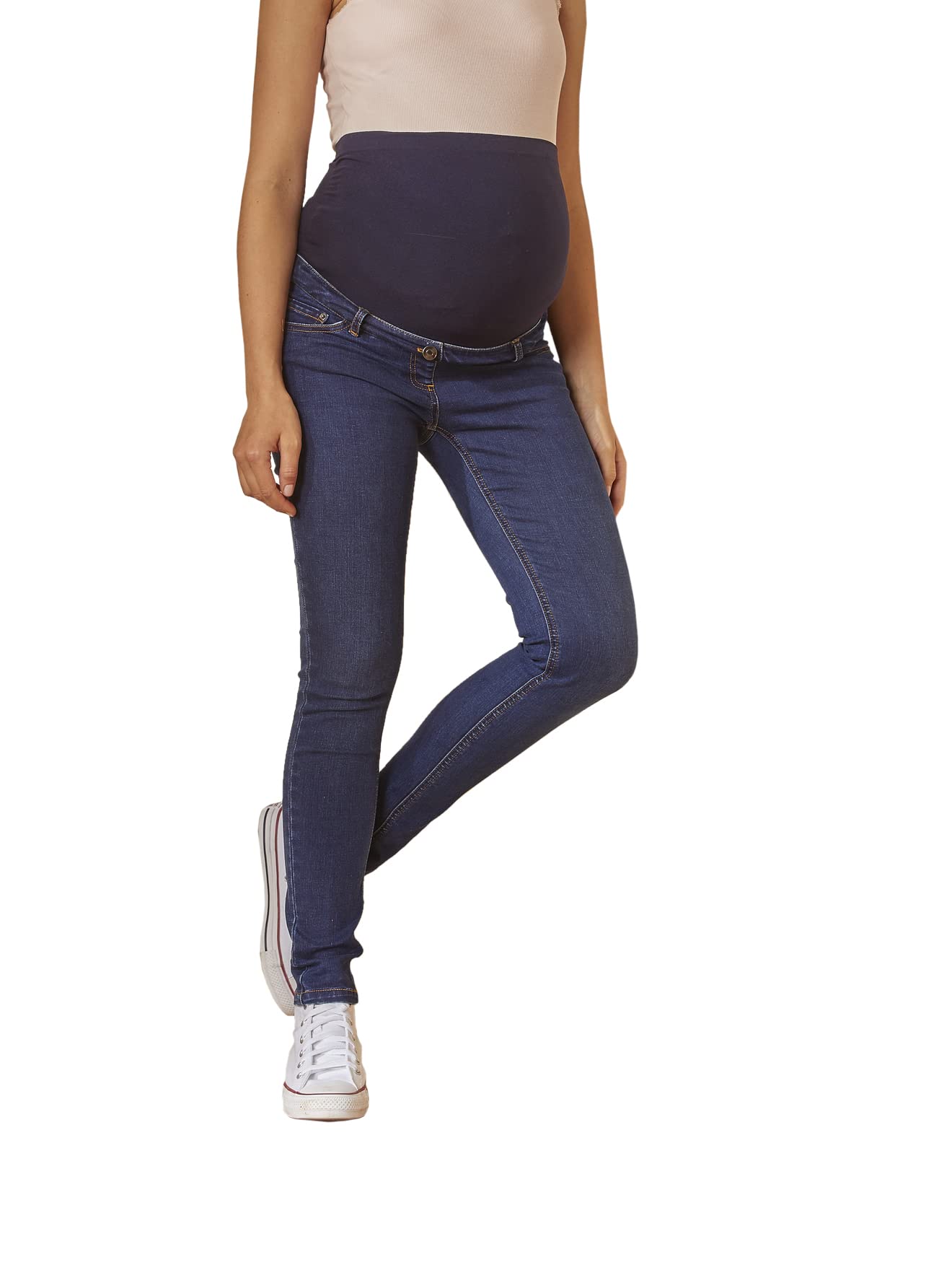 Vertbaudet Umstands-Jeans mit Stretch-Einsatz, Slim-Fit, Bundweite verstellbar