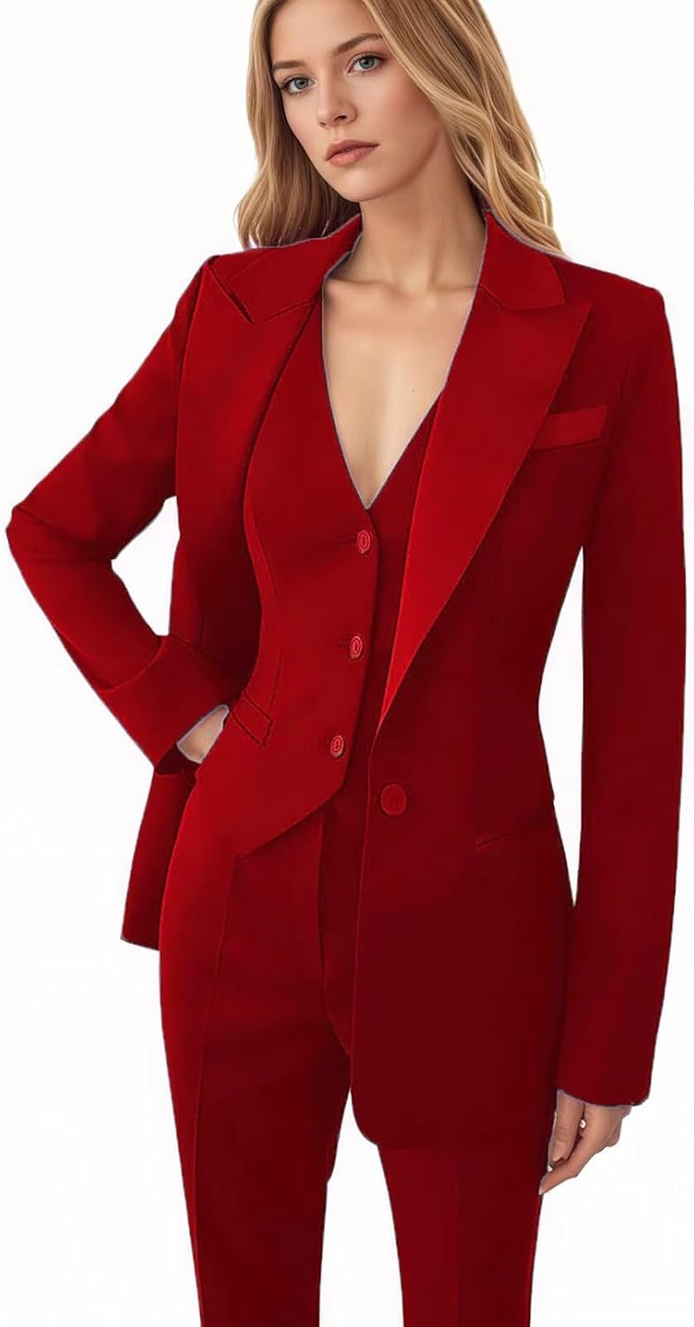 Pant Suits for Women Dressy 3 Piece Work Sets Business Casual Pants Suits for Women Dressy Pant Suit Blazer Sets