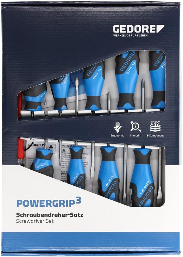 Gedore 2150-2160 PH-010 – Screwdriver Set 3C 10 pcs IS 3-8 PH 1-2 image 2