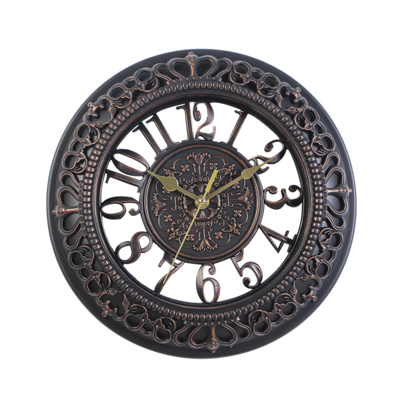 Horloge murale silencieuse ronde au style vintage et européen de 30cm