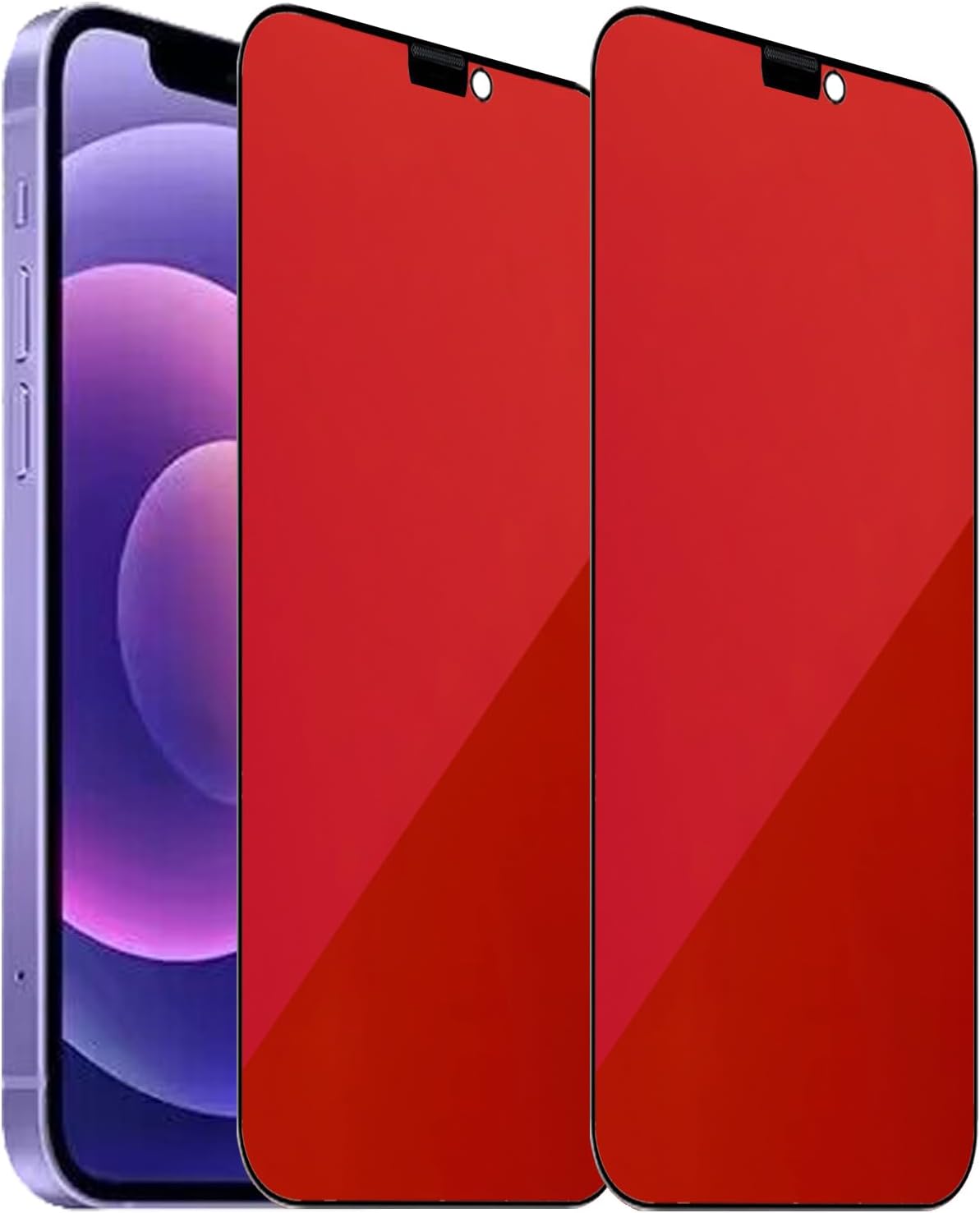 2 Pack Anti-Blue Privacy Tempered Glass for iPhone 12 Pro/iPhone 12 Anti-Spy Screen Protector Anti-Peeping Film Gradient Colorful 6.1 inch 2 Pack Anti-Blue Privacy Tempered Glass for iPhone 12 Pro/iPhone 12 Anti-Spy Screen Protector Anti-Peeping Film Gradient Colorful 6.1 inch