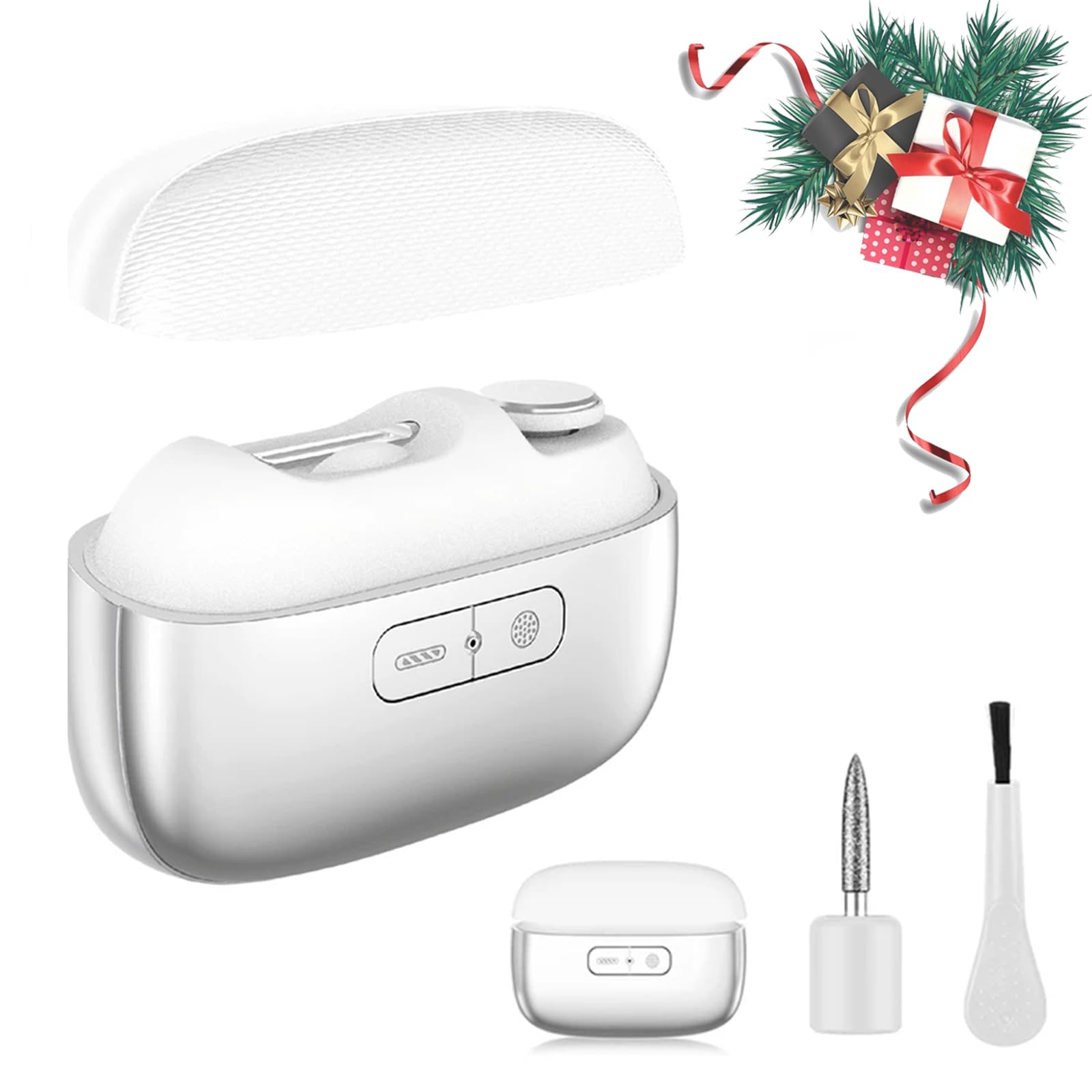 3-in-1 Automatic Electric Nail Clipper with Polishing Upgraded Electric Nail Trimmer Polisher with LED Light and Nail Scraps