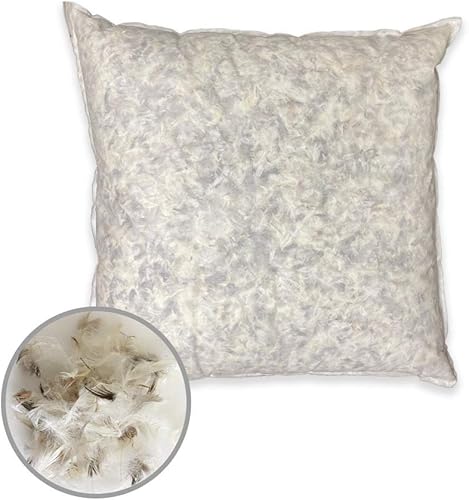 Foamma Relleno de plumón de ganso de 22 x 22 pulgadas, comodidad premium, felpa suave de lujo, uso para sofá, cama, cojín, fabricado en Estados