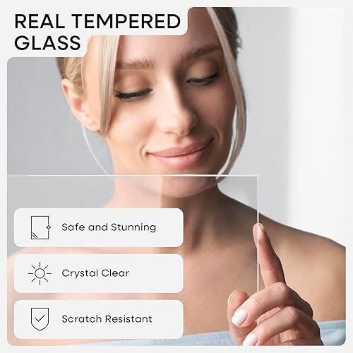 Miniatura 5 de Homeforia - Portarretratos de 11 x 14 pulgadas de alta gama, paspartú de 8 x 10 pulgadas, vidrio templado, gancho de pared incluido, 1 unidad,