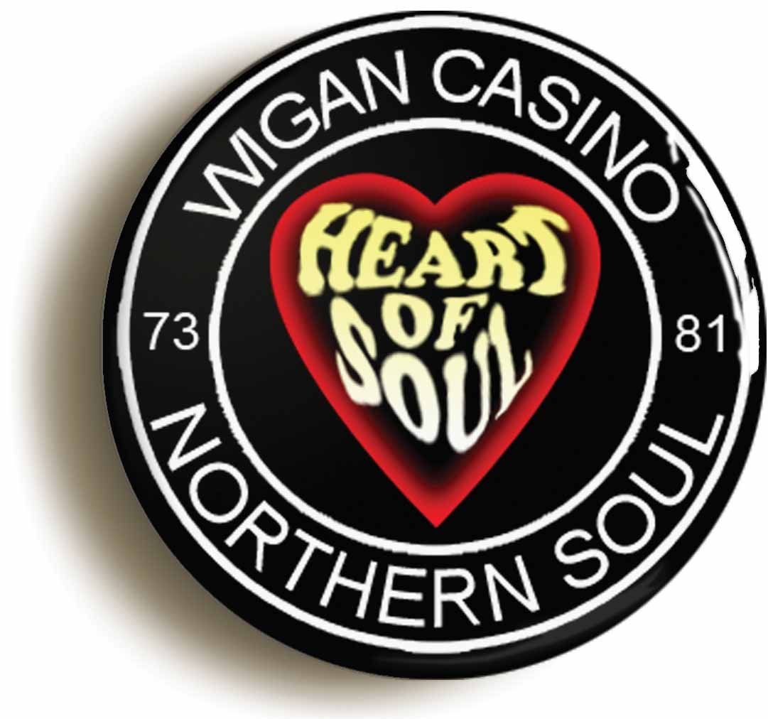Northern Soul Wigan Casino Heart Of Soul Fridge Magnet (Circular 2inch / 50mm Diameter)