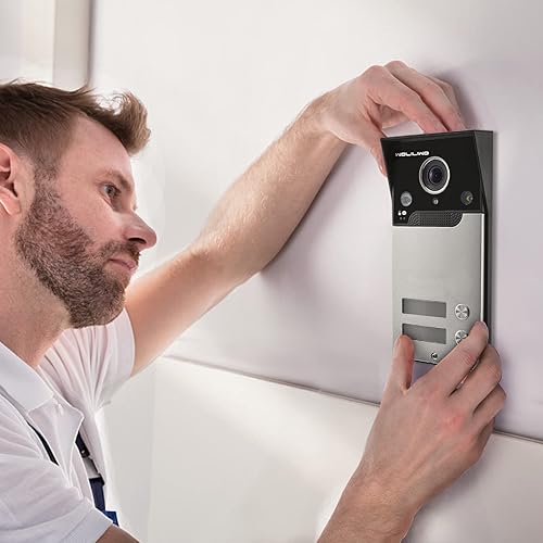 Miniatura 5 de WOLILIWO Sistema de video portero con cable, timbre de video de 7 pulgadas con soporte de visión nocturna por infrarrojos, desbloqueo remoto,