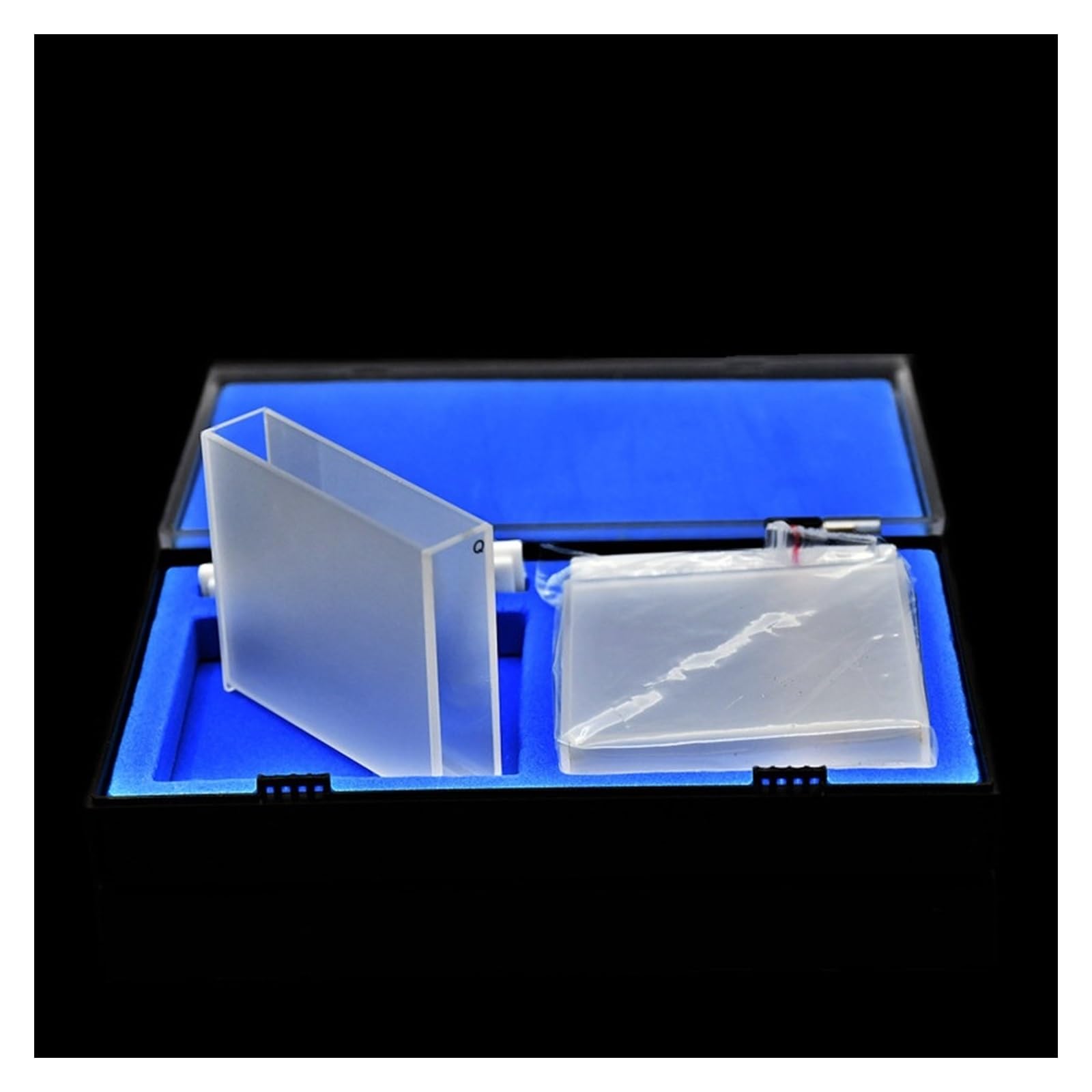 Célula de muestra líquida, Celdas de absorción de cuarzo de 50 mm, cubeta de cuarzo de 17,5 ml for espectrofotómetro, resistentes a ácidos y álcalis, paquete de 2