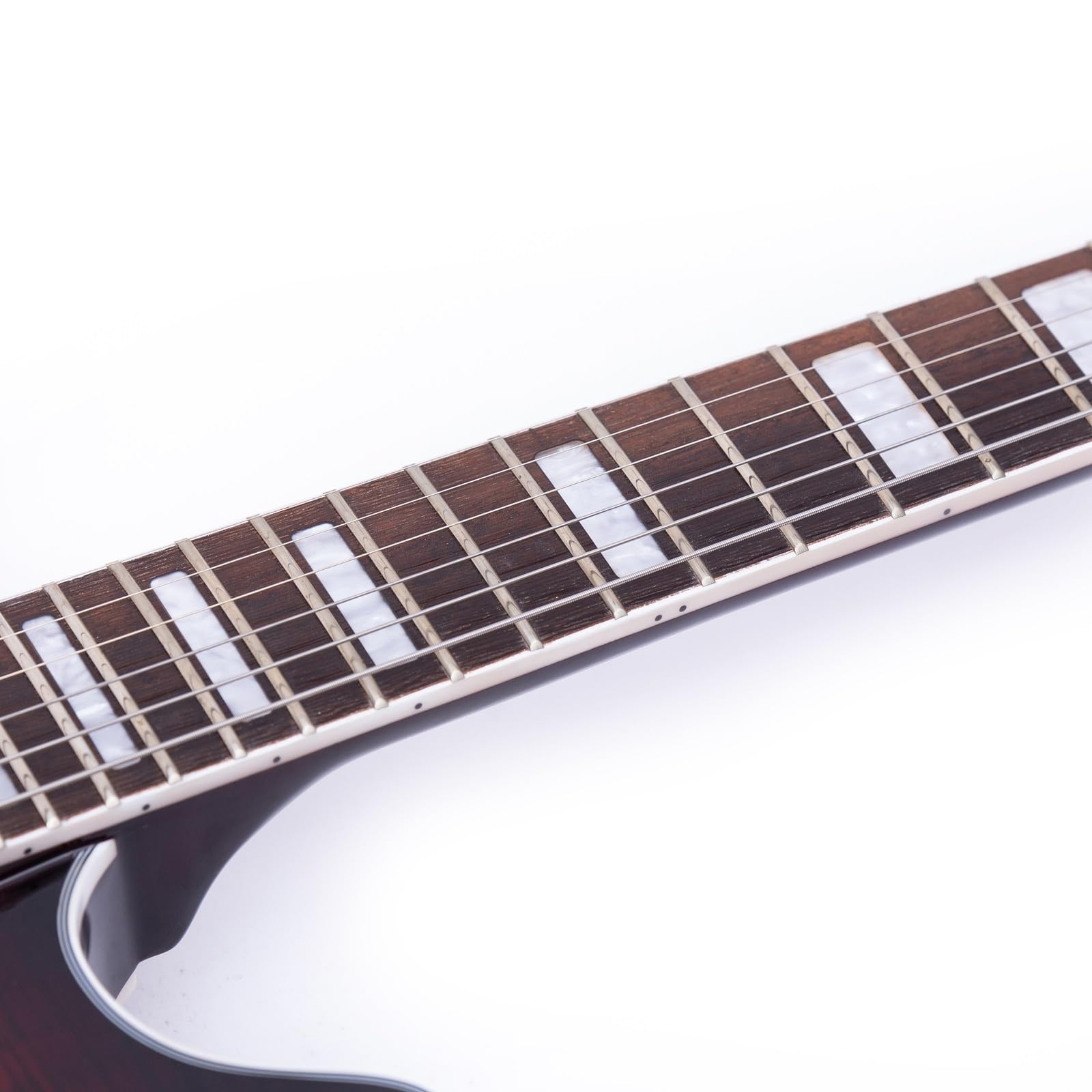 Practica Jugando Guitarra Eléctrica Guitarra Eléctrica Para Zurdos De Jazz 6 Cuerdas Puente Cola Cuerpo Semihueco Actuación Profesional(Type 1)