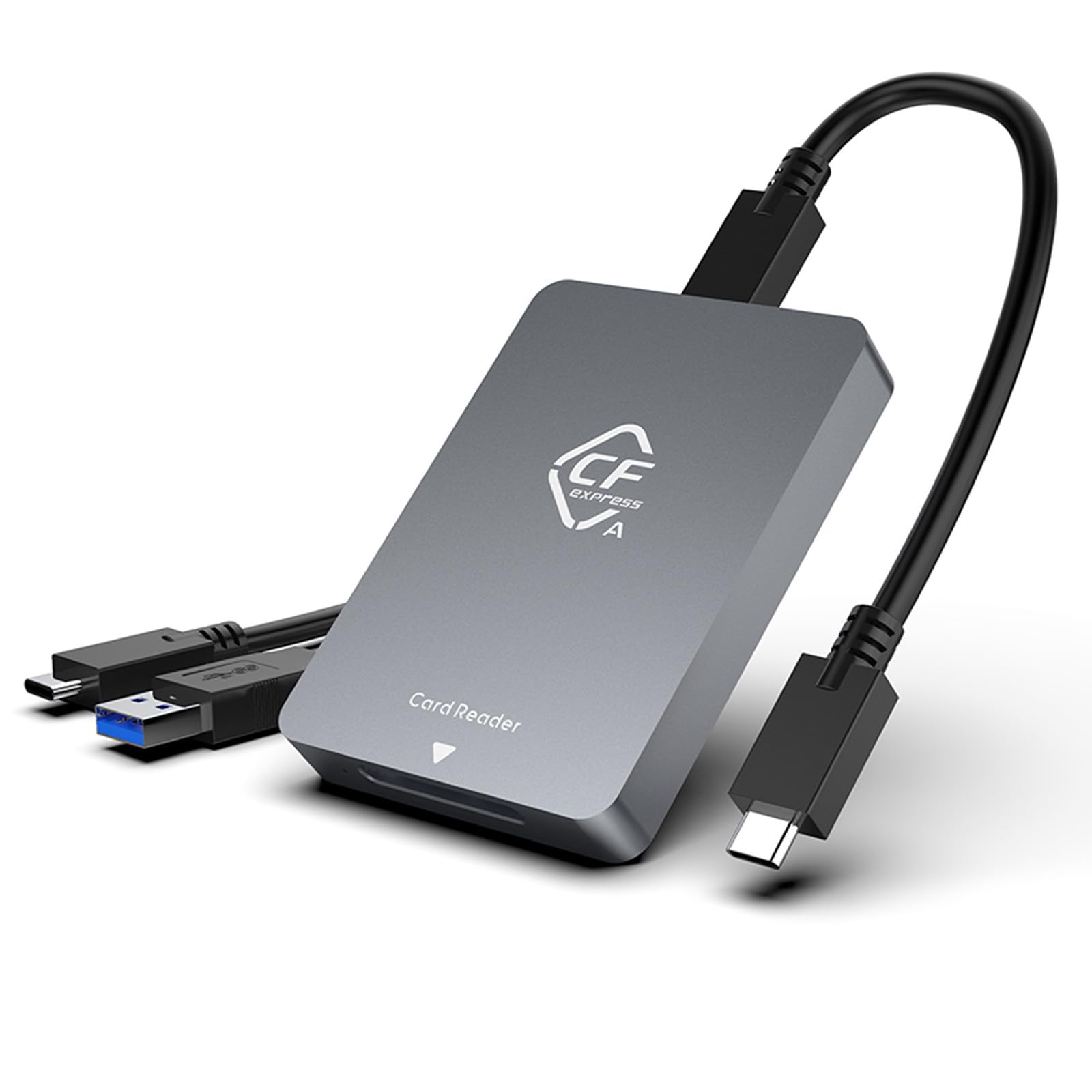 CFexpress Typ A Kartenleser, 10Gbps Typ A CFexpress Kartenleser Adapter USB C auf USB C/USB A Speicherkartenleser mit USB 3.1 Gen2 Übertragungsgeschwindigkeit, kompatibel mit Windows/Mac/Linux