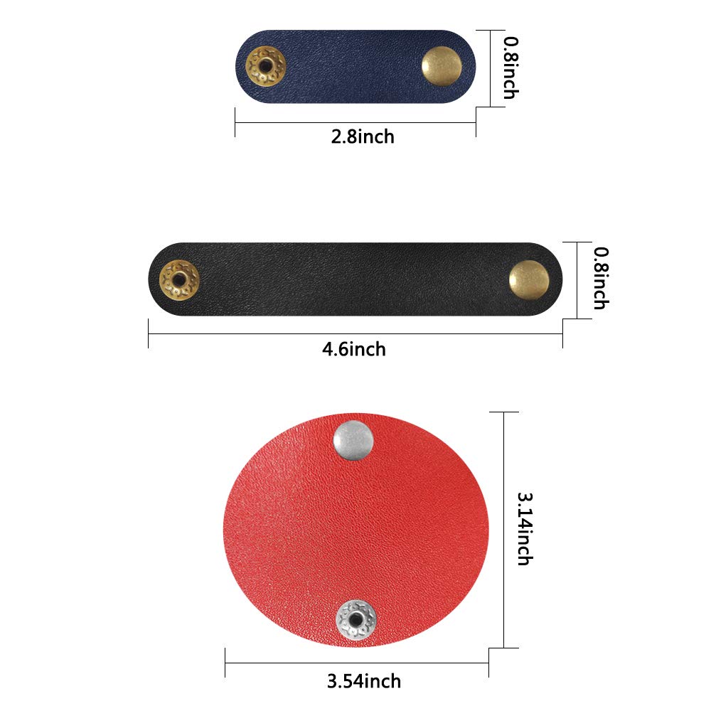 Geekria Organizzatore Cavi In Finta Pelle - 10 Pezzi - Per Cuffie, USB, Caricabatterie, Cavi Di Ricarica - Foto 9