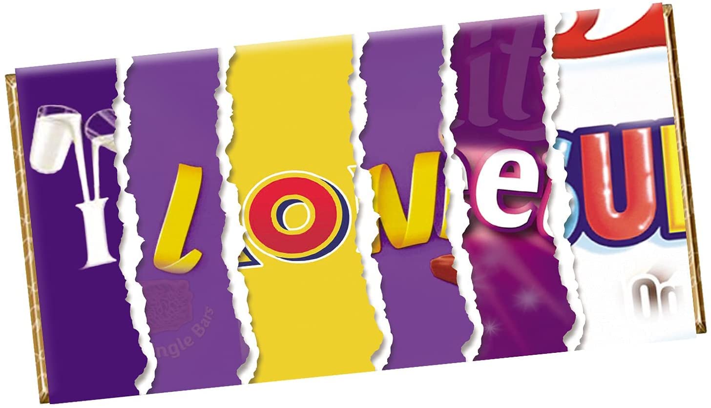 I LOVE YOU Novelty Chocolate Bar Gift Wrapper for Valentine, Birthday, Anniversary #006 (chocolate bar NOT included)