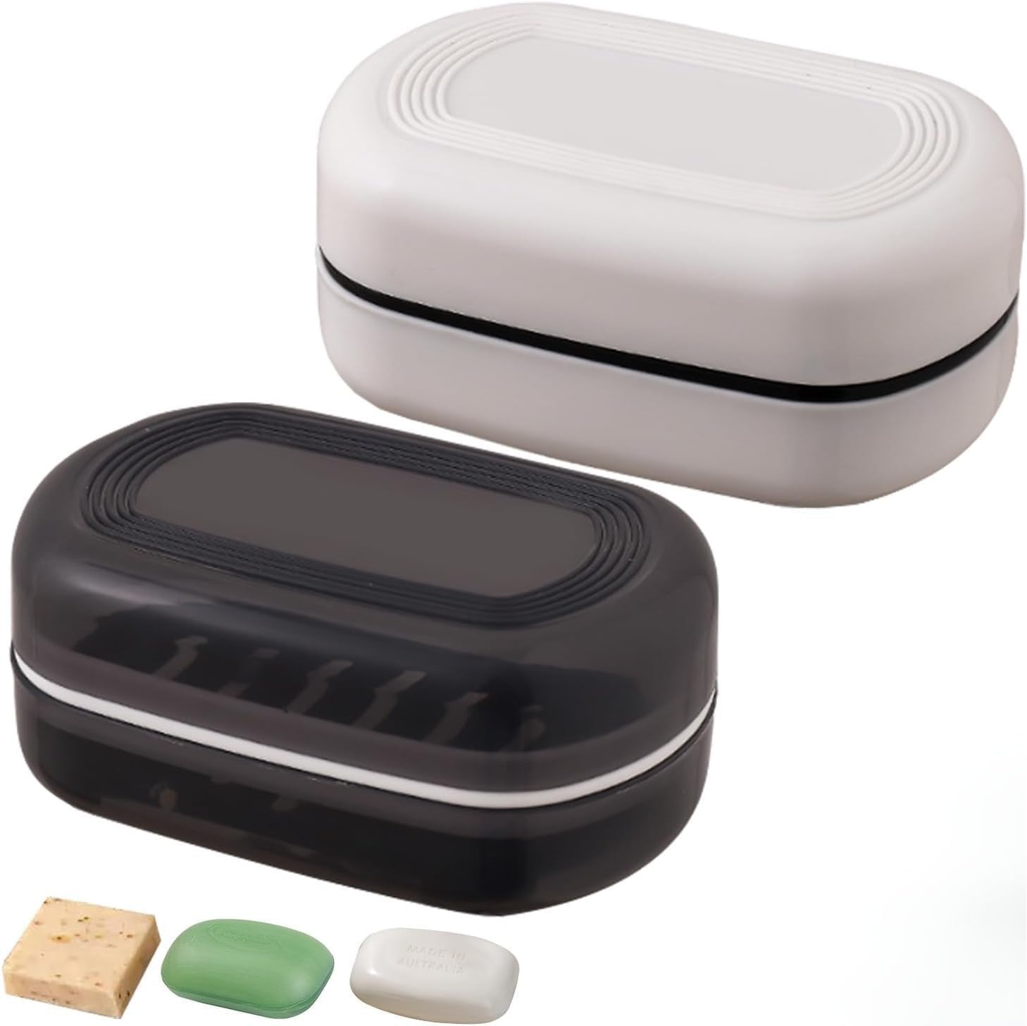 2 Pcs Travel Soap Case, Portable Soap Dish with Lid