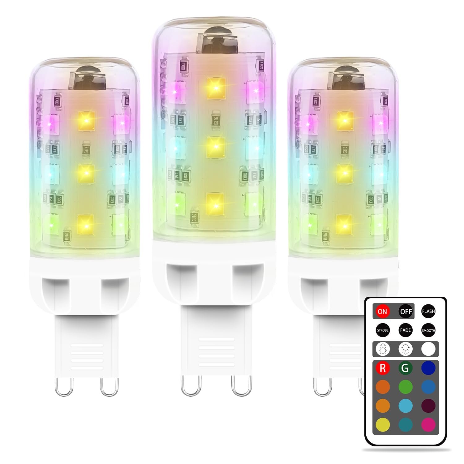 MDee G9 LED Bulbs Colour Changing Light Bulb with Remote Control, 2.5W RGB Light Bulb