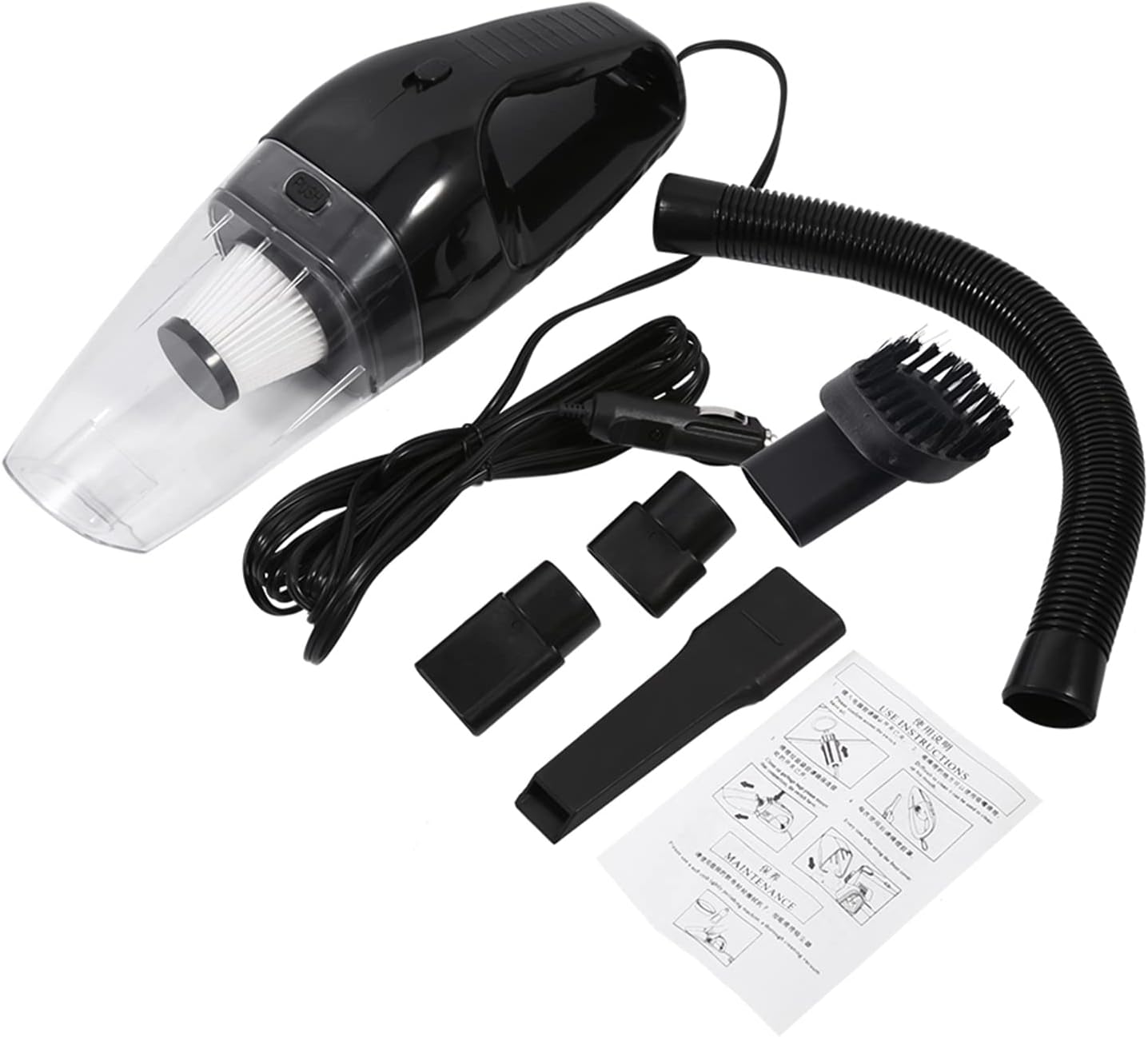 Portable 12V 120W Car Vacuum Cleaner Clean Dust Wet Dry Vacuum with 5m Cable (-JYA00831-01)