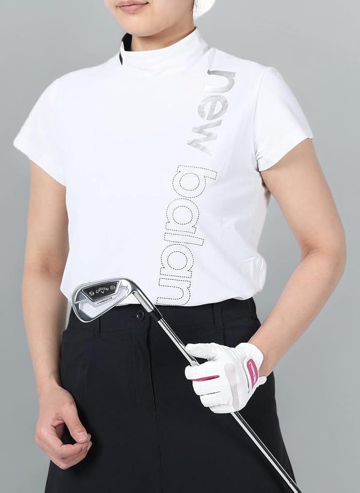 New balanceゴルフウェア　 レディース　 半袖モックネックシャツ Amazon.co.jp: [ニューバランス] ゴルフ レディース 半袖 モック