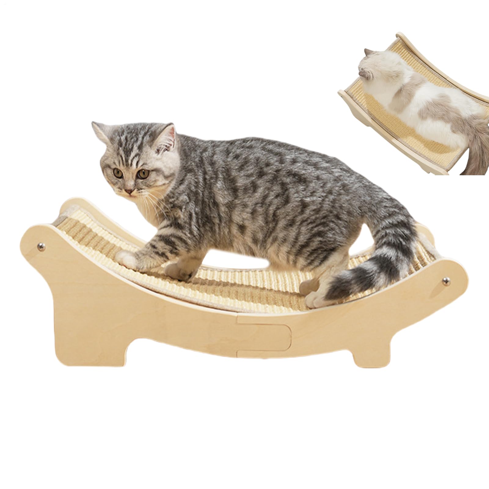 Sisal Kratzbett für Katzen als Schlaf- und Kratzplatz Sisal Lounge Pad zur | Katzenkratz-Hängesessel Kätzchen Kratzmatte Möbelschoner Natur Kratzpad Sisal Lounge Bett Für Wohnungskat
