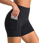 Dragon Fit Womens Yoga Shorts with Pockets High Waist Workouts Shorts Tummy Control Yoga Pants for Running Gym Fitness