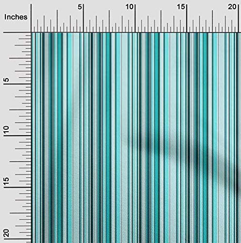 oneOone Popeline De Coton En Tissu Bayadère Bande Tissu Imprimé Au Mètre 42 Pouces De Large