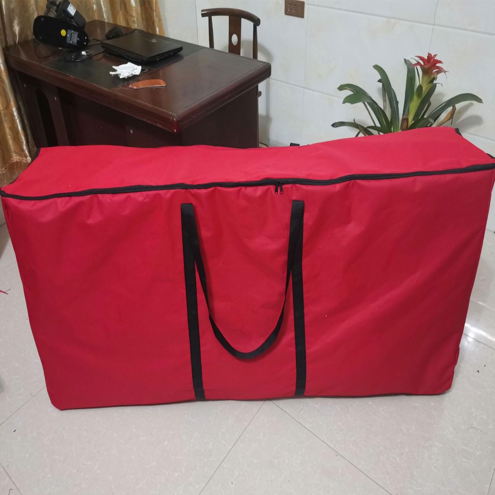 Sac de rangement extra large pour sapin de Noël avec poignées doubles et renforcées pour une organisation facile des décorations de vacances - Décoration imperméable