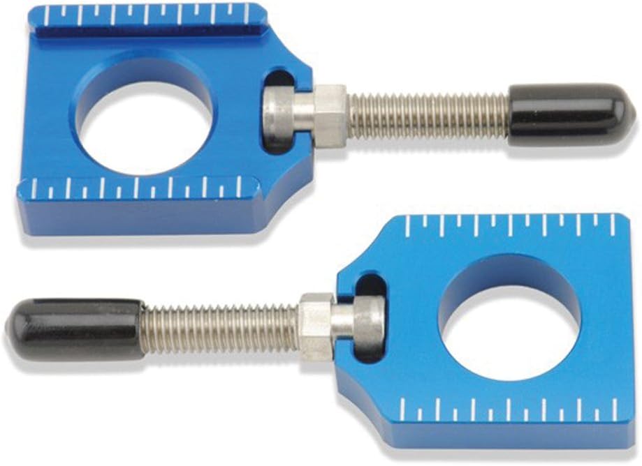Bolt Motorcycle Hardware (CHAD-YZ.BL) Blue Chain Adjuster Block