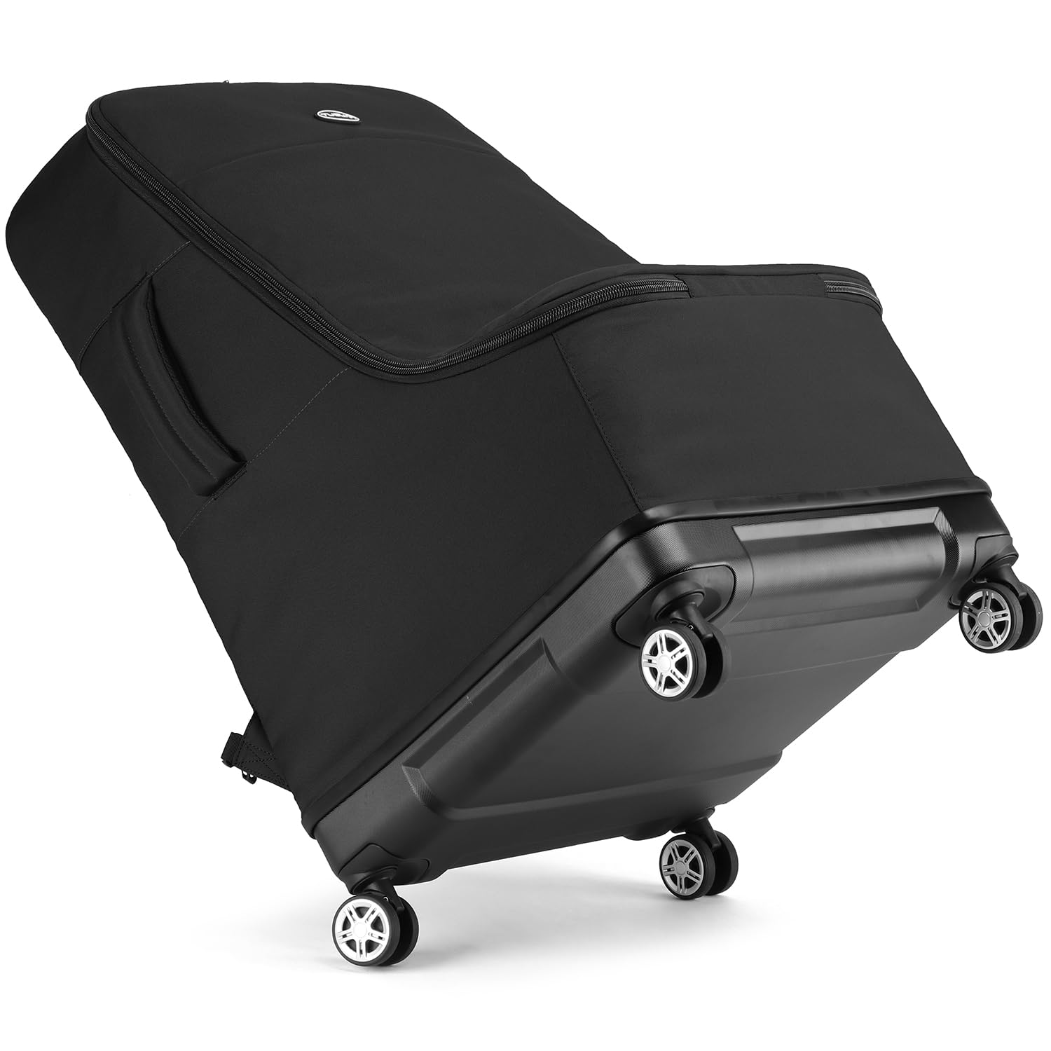 TUGUAN Sac de Voyage pour Siège Auto pour Avion avec Roues Rotatives, Sacs de Siège Auto pour Bébé pour Voyage en Avion avec Fond Rigide, Grand Sac à Dos Rembourré pour Siège de Voiture, Noir