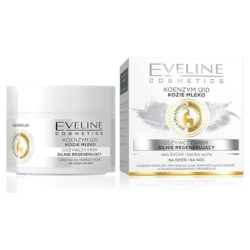 Miniatura 2 de Eveline Cosmetics Nature Line Leche de cabra intensamente regeneradora y nutritiva crema de día y noche, reduce arrugas, líneas finas, tono de piel