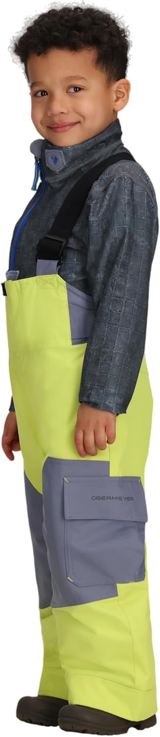 Obermeyer Boys Volt Snow Bib Pants, Insulated and Waterproof with Kids I-Grow System - Image 2
