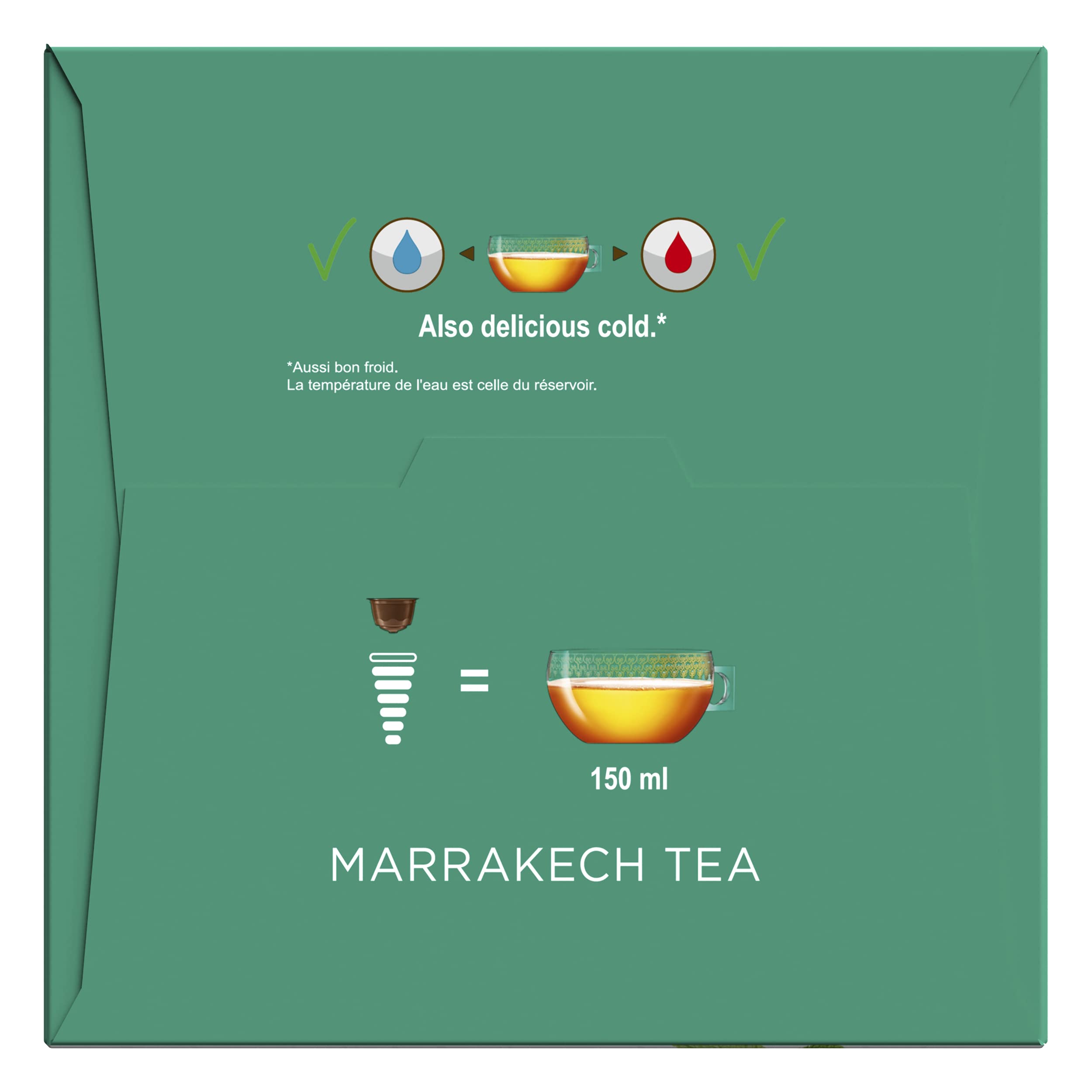 NESCAFE DOLCE GUSTO Marrakech Tea – Té verde con menta – 96 cápsulas (6 Cajas x 16)