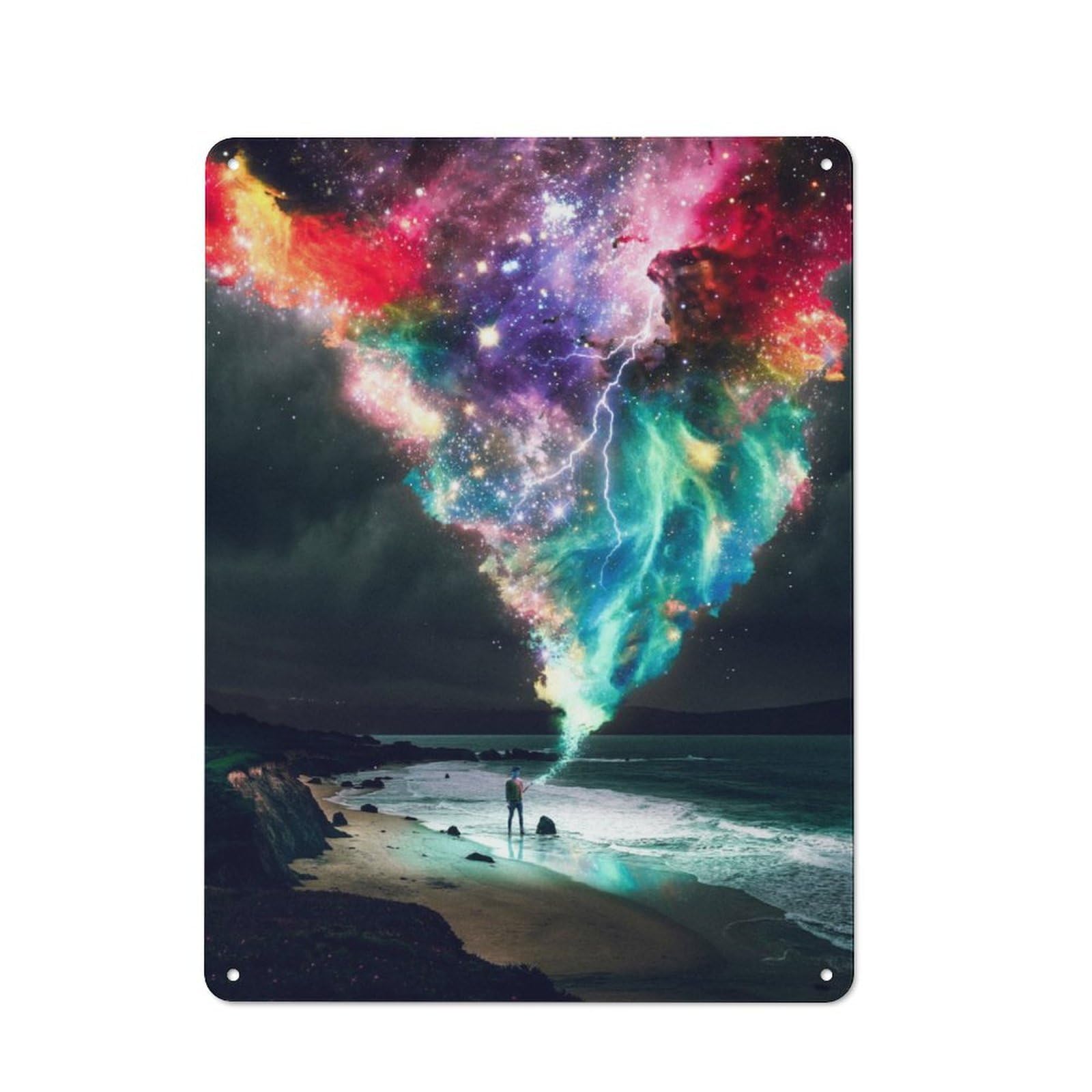 Industrial Colors in The Sky Decorative Metal Plaque 40x30cm, Studio Wall Art for Flat, Bar, Studio Or Gallery Wall