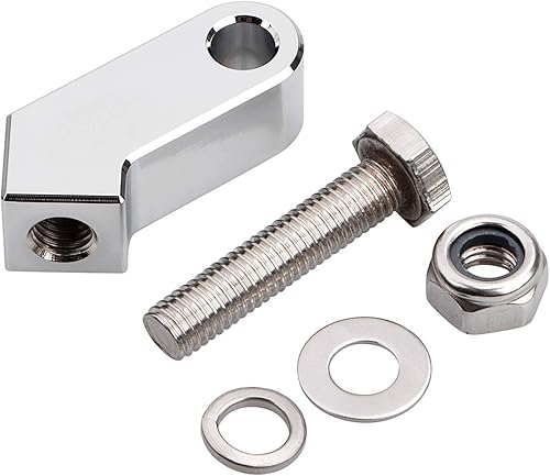 Bid4ze Soporte de montaje de lámpara de faro cromado universal para motocicleta, bloque de montaje para Harley Sportster Touring Choppers Cafe Racer