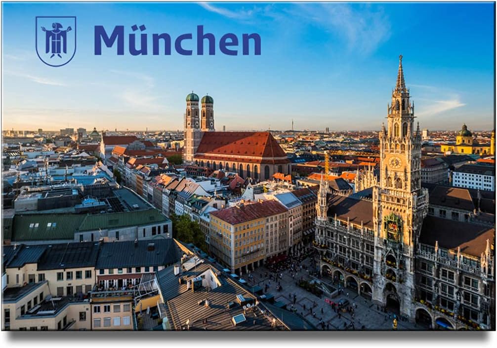 Munich Fridge Magnet Germany Travel Souvenir Bavaria Marienplatz Mary's Square