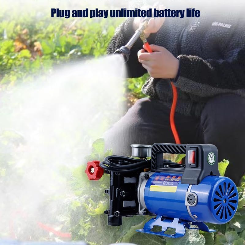 Electric Double Cylinders Piston Pump, 12V High Pressure Double Cylinder Piston Pump, Pressure Garden Spraying Watering Tools for Car Washer Agricultural Irrigation Device