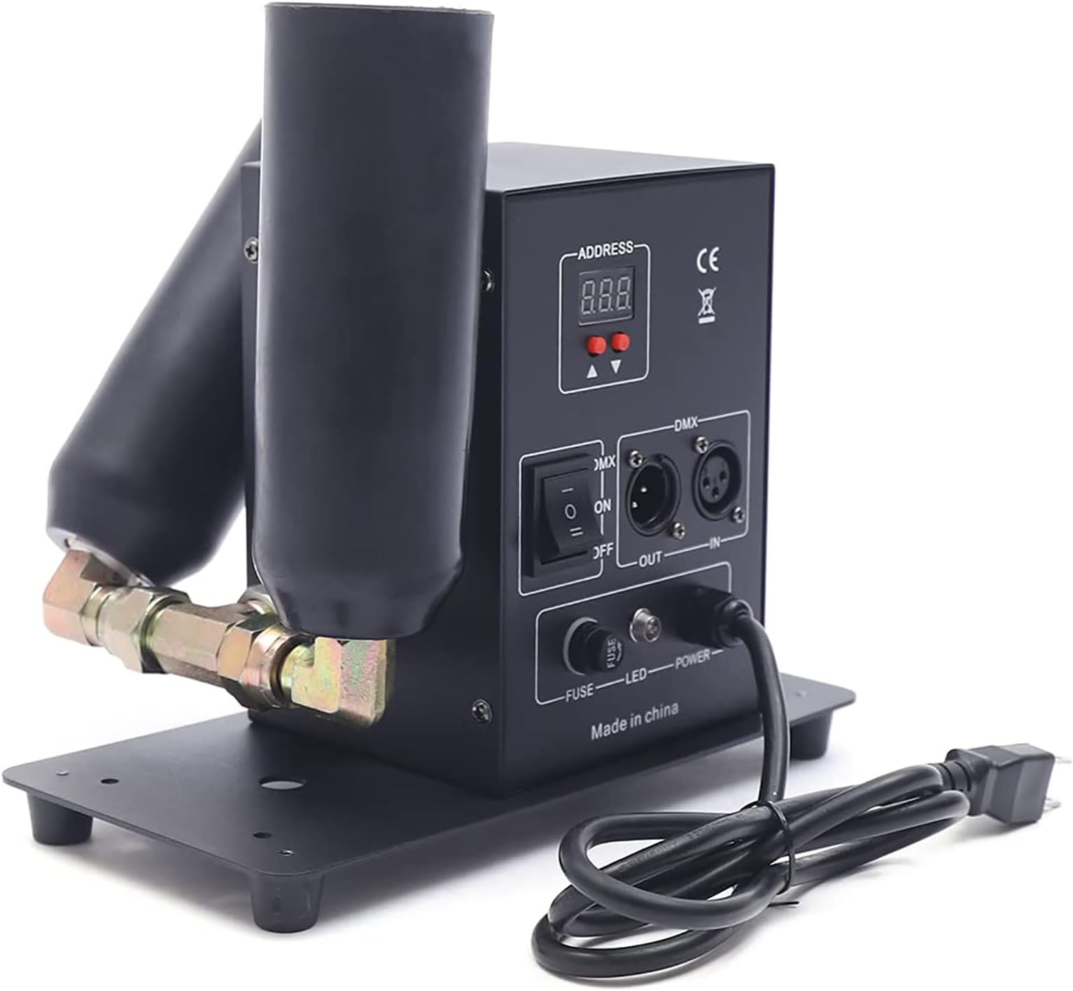 CO2 Fog Machine LED Doubl Head Multi-Angle Gas Column Fog Machine Co2 Jet Stage Lighting Smoke Effect Decor for DJ Parties Fashion Shows Birthday Parties Wedding Scenes and Night Clubs etc