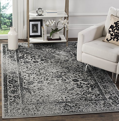 Safavieh Adirondack Collection ADR109B Oriental Distressed Area Rug, 3' x 5', Grey / Black