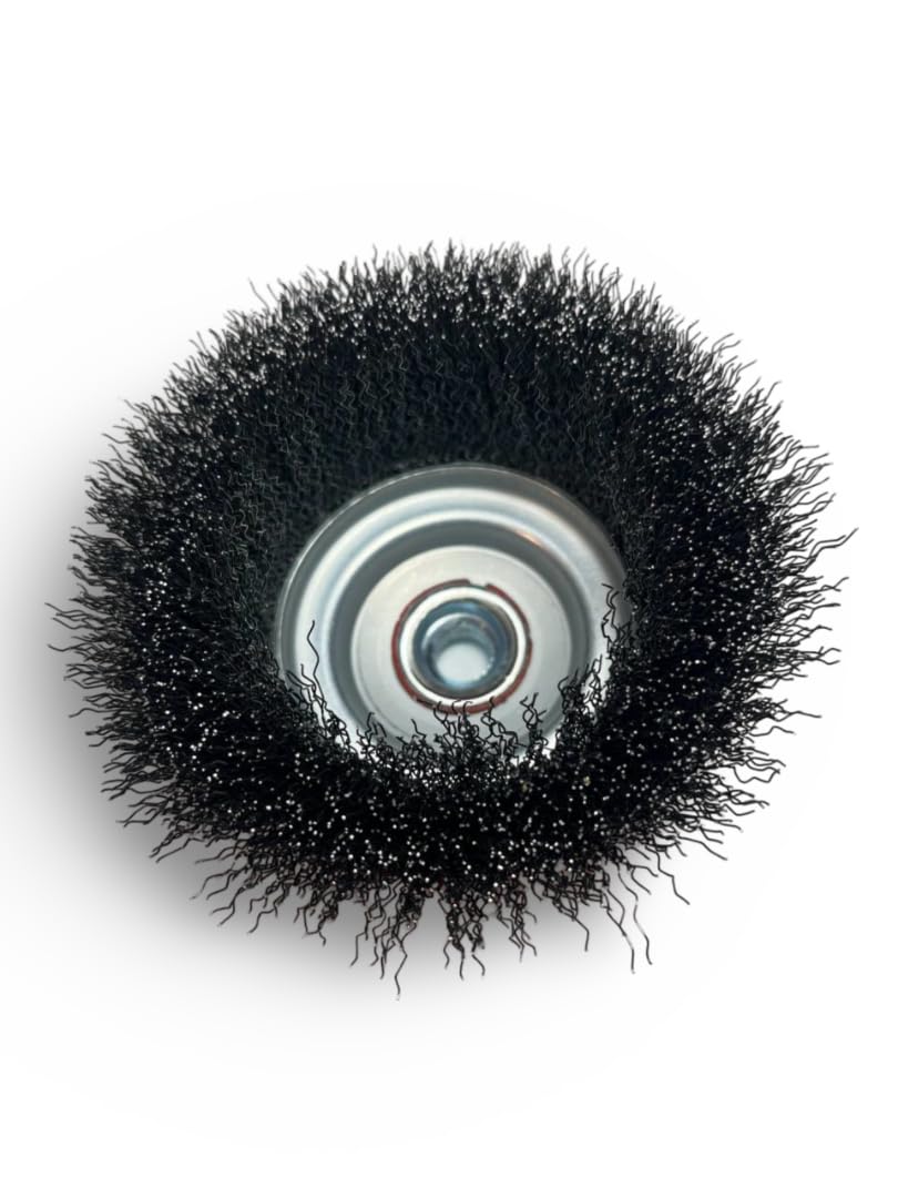 Spazzola per tazza in acciaio industriale da 125 mm con filettatura M14 per smerigliatrici, pulizia profonda e sbavatura in metallo con massima efficienza, ideale per la pulizia di ruggine, vernice,