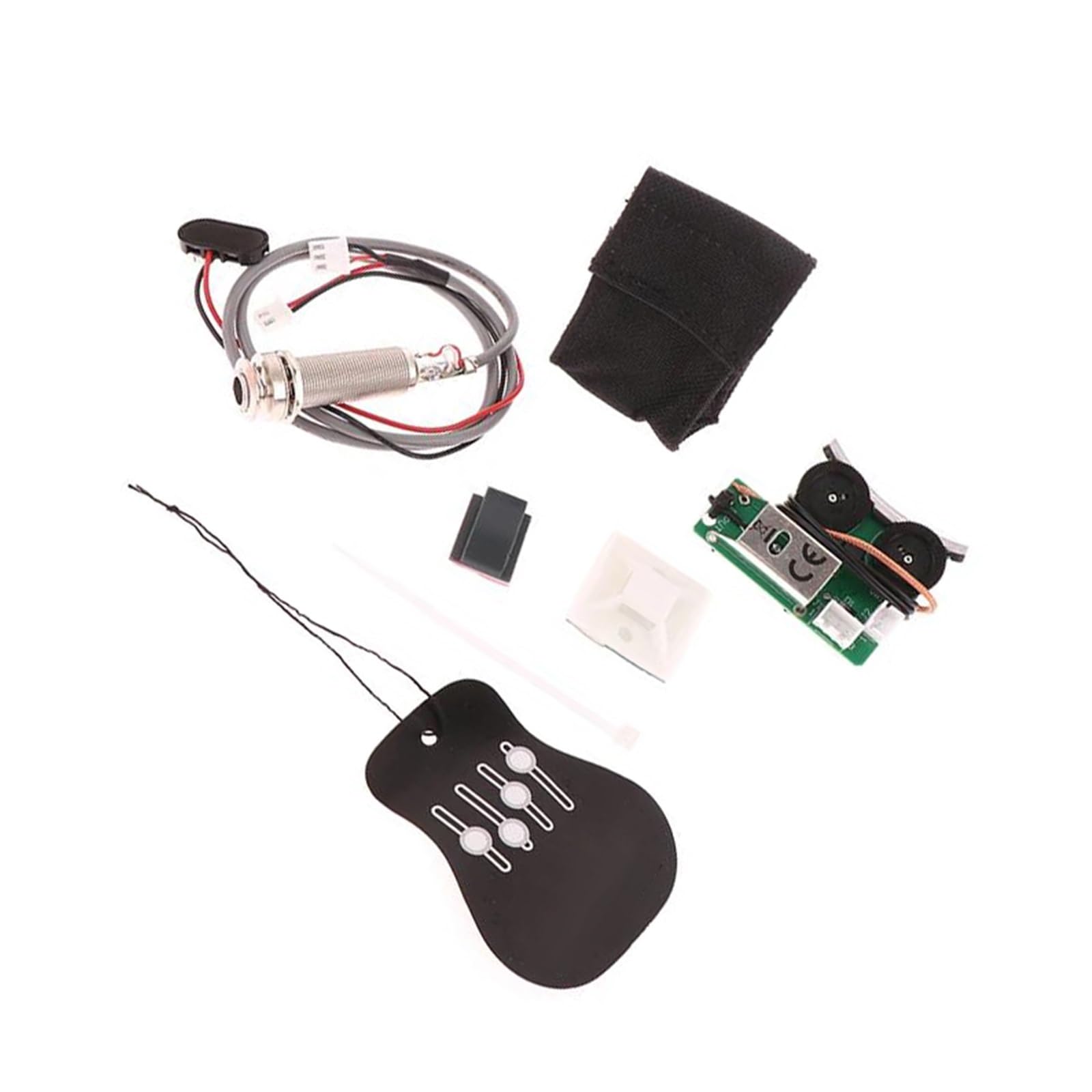 Gitarren-Tonabnehmer Für Anfänger DIY Stimmgerät Mit Piezo Equalizer Und Mikrofonzubehör Für Akustikgitarren Inkl Tail Pin