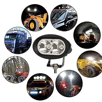 Amazon.co.jp: 2個LEDワークライトオーバルヘッドライトオフ