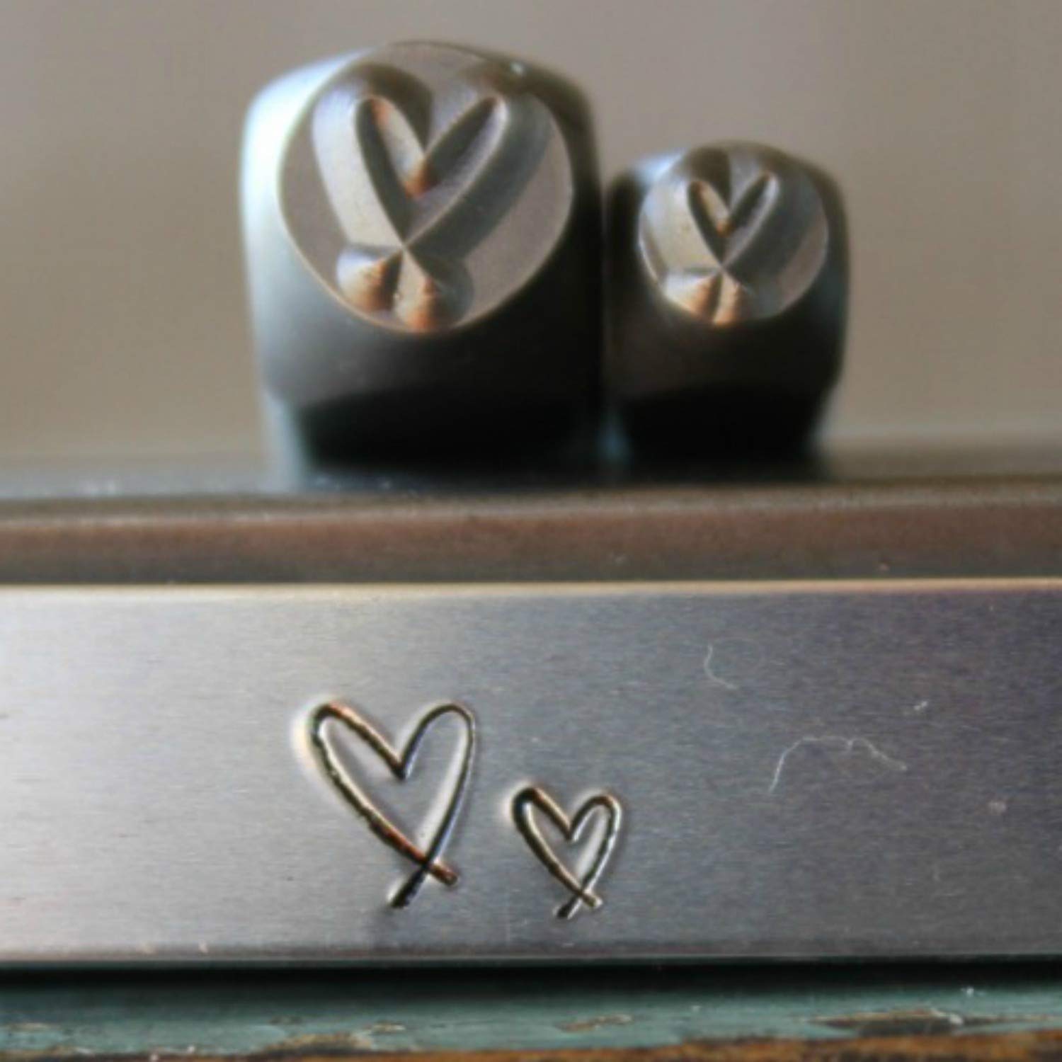 5mm and 3mm Heart Crisscross Metal Punch Design 2 Stamp Set - Supply Guy - CH-264265