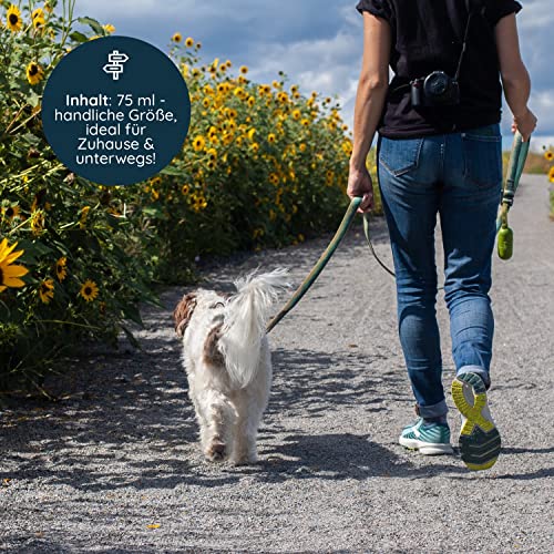 FLEXEO Wundspray Tiere, 75 ml zur Reinigung von Wunden bei Hund und Katze, Wundreinigungsspray in Sprühflasche, Hautpflege geruchs- und farblos zum Sprühen, für alle Tierarten geeignet